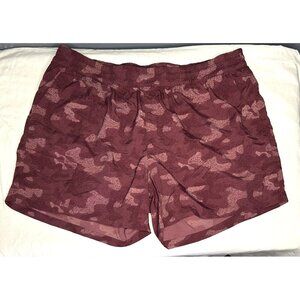 Columbia Shorts Womens 2XL Red Camo Nylon Swim Lined Quick Dry Pockets